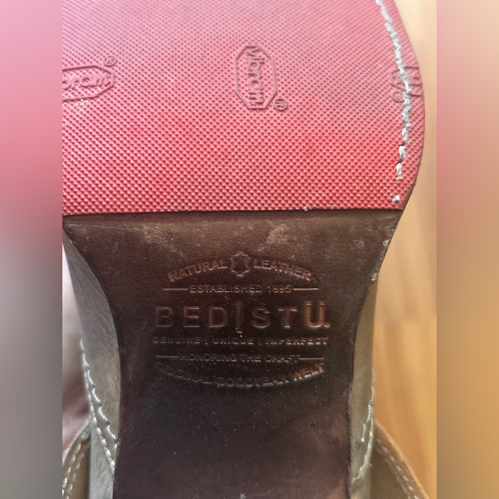 Bed Stu Iris Light Tan Leather Ankle Boots Size 8 - Picture 16 of 16